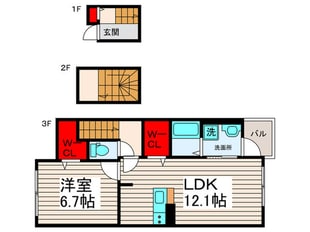 フリージアⅠの物件間取画像